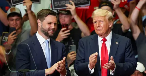 Photo of J.D. Vance and Donald Trump at the RNC