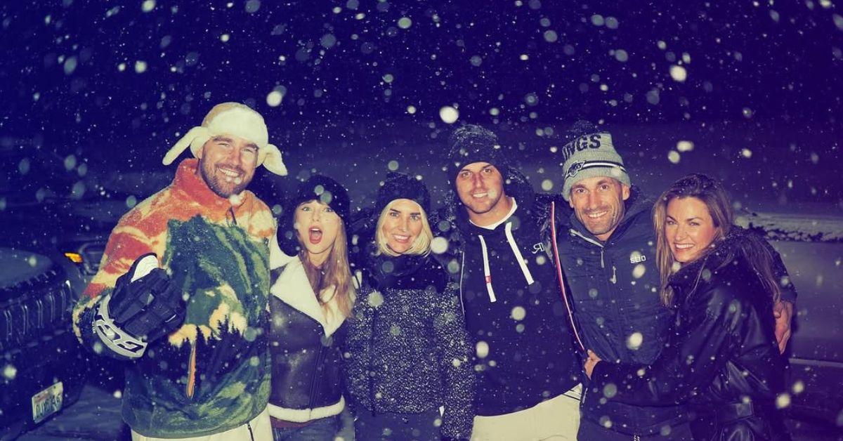image of Charissa Thompson and Erin Andrews played matchmaker for Travis Kelce. 