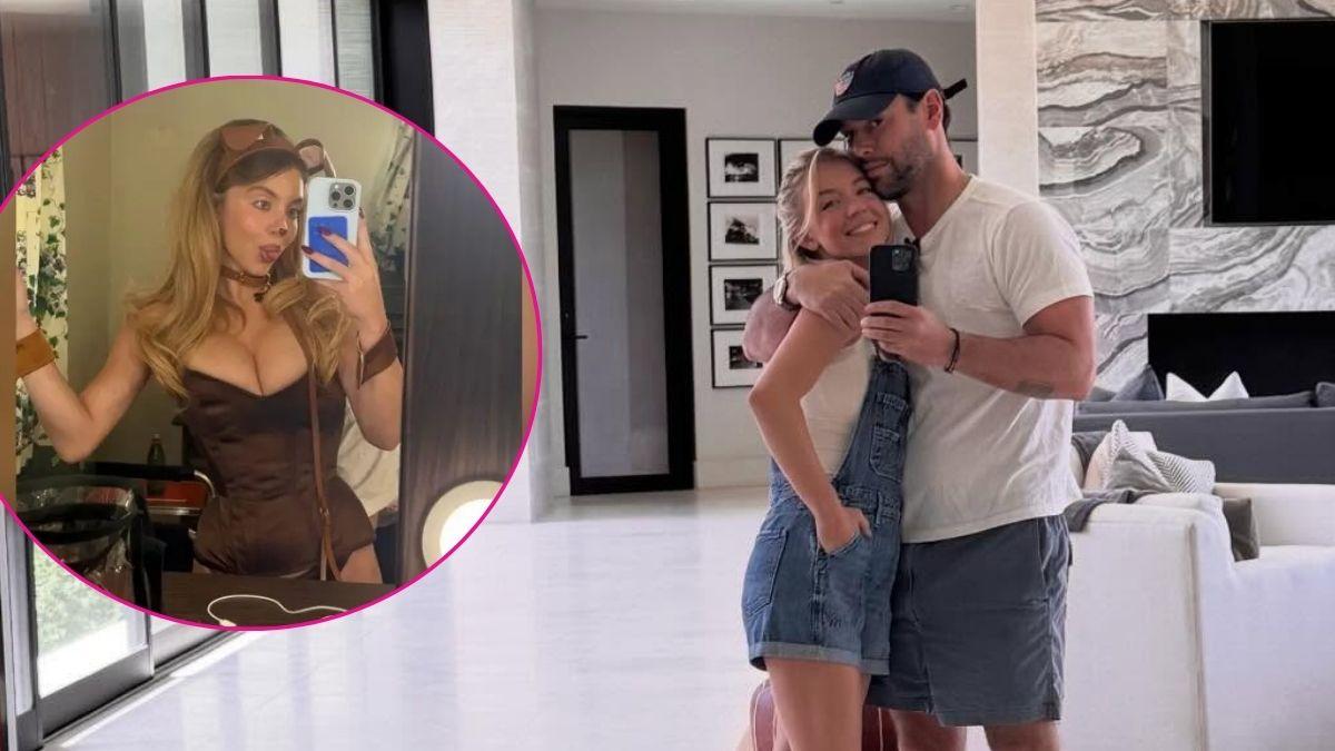 Composite photo of Sydney Sweeney and Scooter Braun