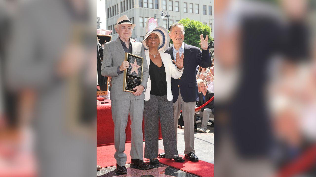 Image of Walter Koenig, Nichelle Nichols, and George Takei