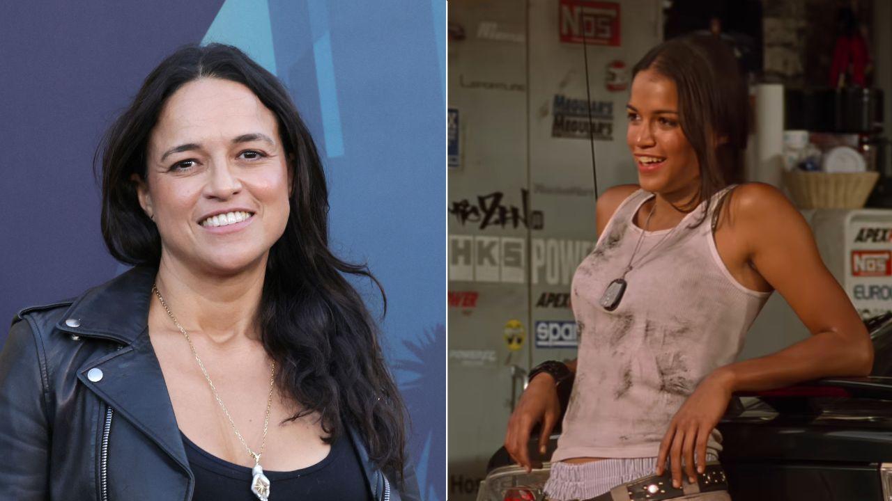 Split photo of Michelle Rodriguez