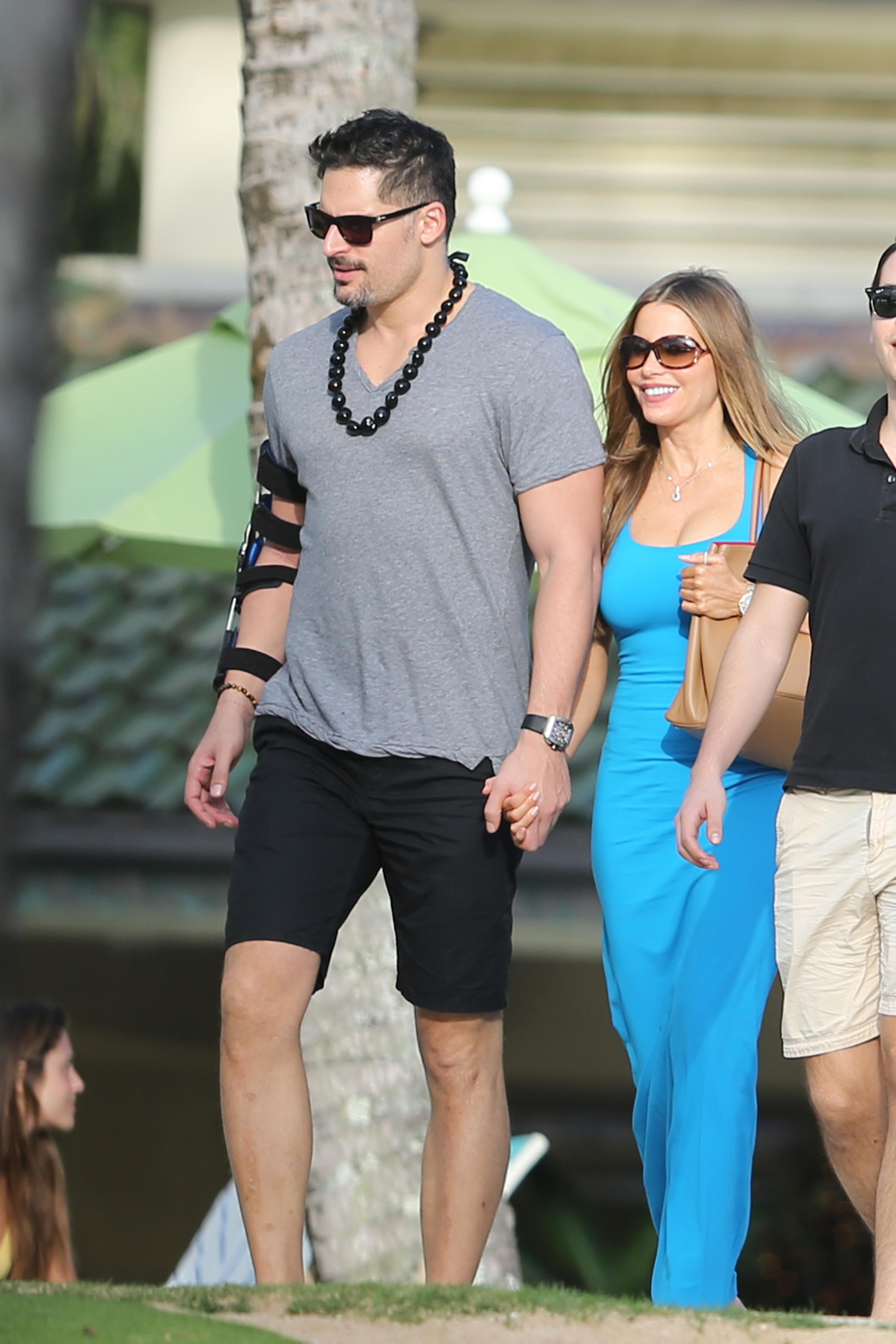 Sofia Vergara and Joe Manganiello look happy and in love as they hold hands while on vacation in Hawaii