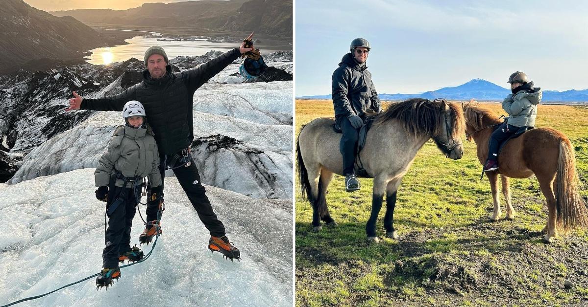Chris Hemsworth, Daughter India, 11, Go On Vacation In Iceland Photos