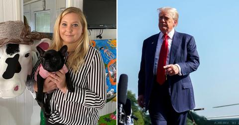 Composite photo of Virginia Giuffre and Donald Trump