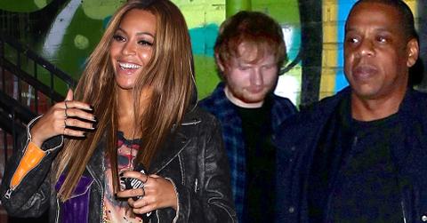 Beyonce jay z ed sheeran have dinner