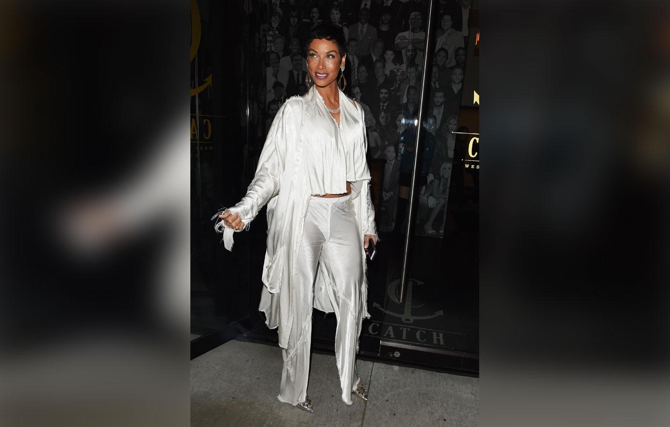 Nicole Murphy In Silk Pants