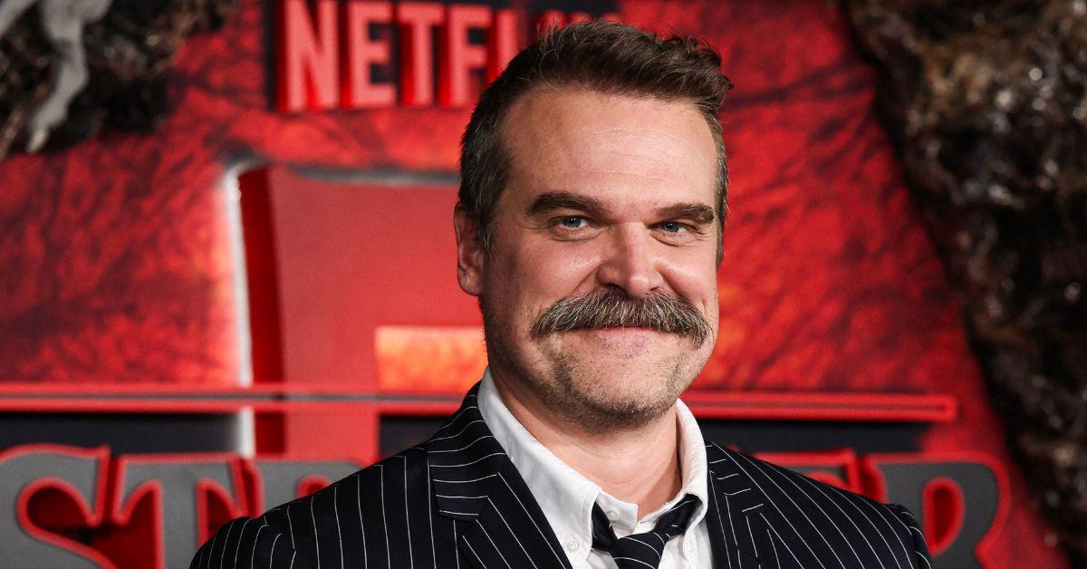 Photo of David Harbour look dramatically different in a fat suit for his new role in 'Evil Genius.'
