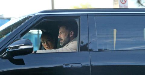 ben affleck jennifer lopez look tense mcdonalds photos