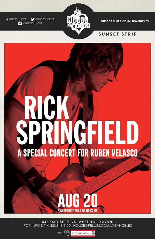 Rick Springfield benefit concert