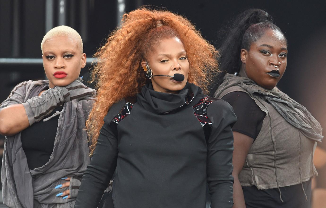 janet jackson pants split front queen elizabeth performing rhythm nation faced forward