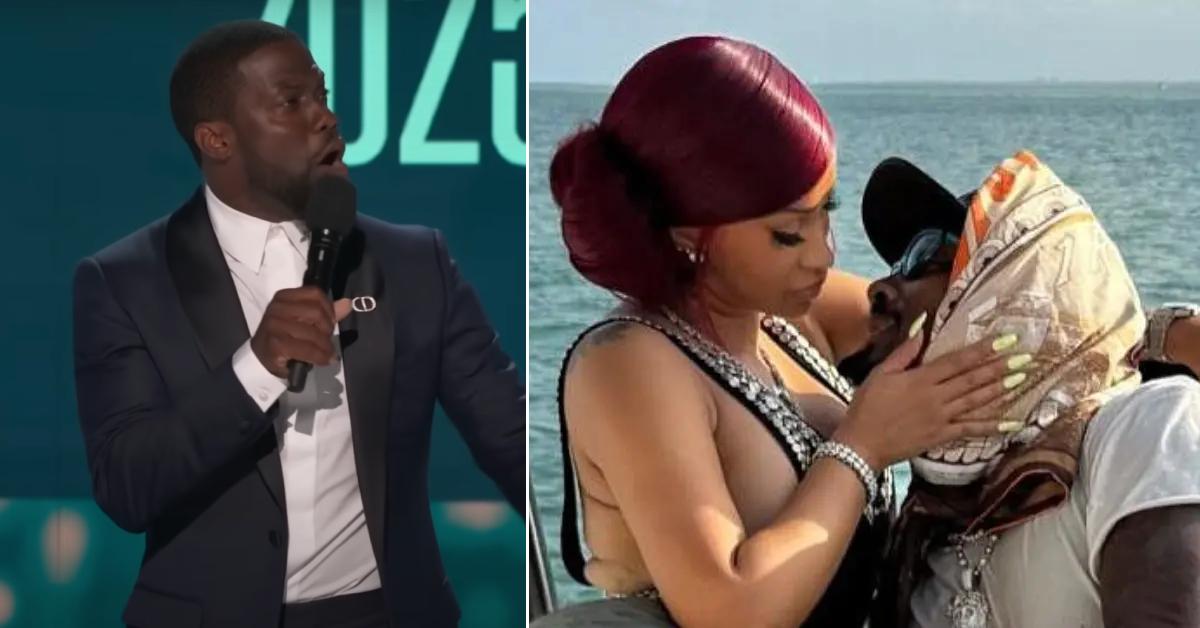 kevin hart shades sean diddy combs slippery baby oil joke bet awards