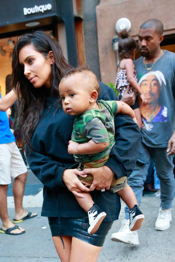 kim kardashian kanye west north west saint west family day out