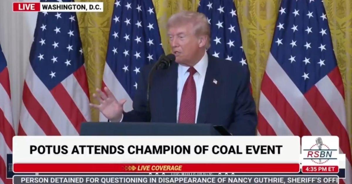 image of Donald Trump stumbled over his words during a White House speech.