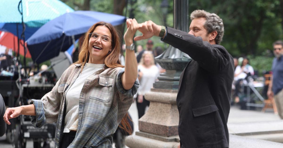 Image of Katie Holmes and Joshua Jackson are currently filming a new feature film trilogy titled 'Happy Hours.'