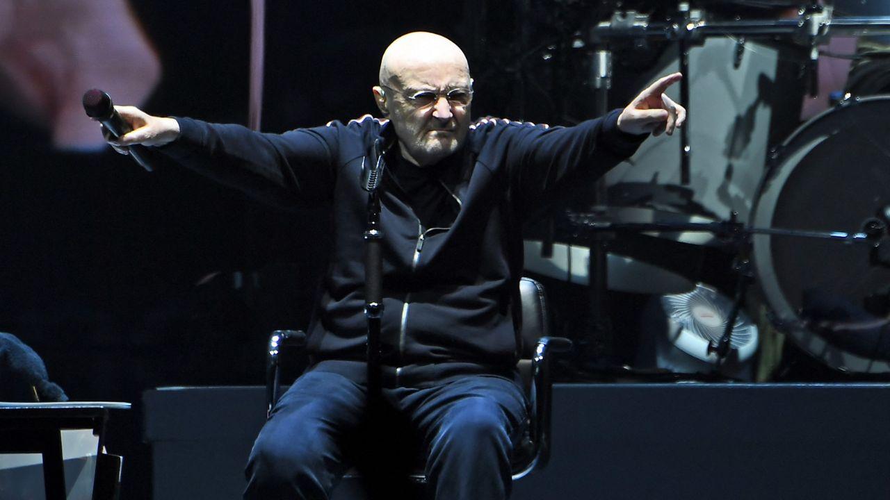 image of Phil Collins spent seven months recovering in a Swiss hospital after being rushed back into intensive care.