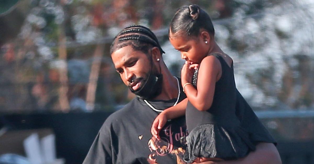 tristan thompson plans daddy day play dates daughter true son prince ongoing split from khloe kardashian