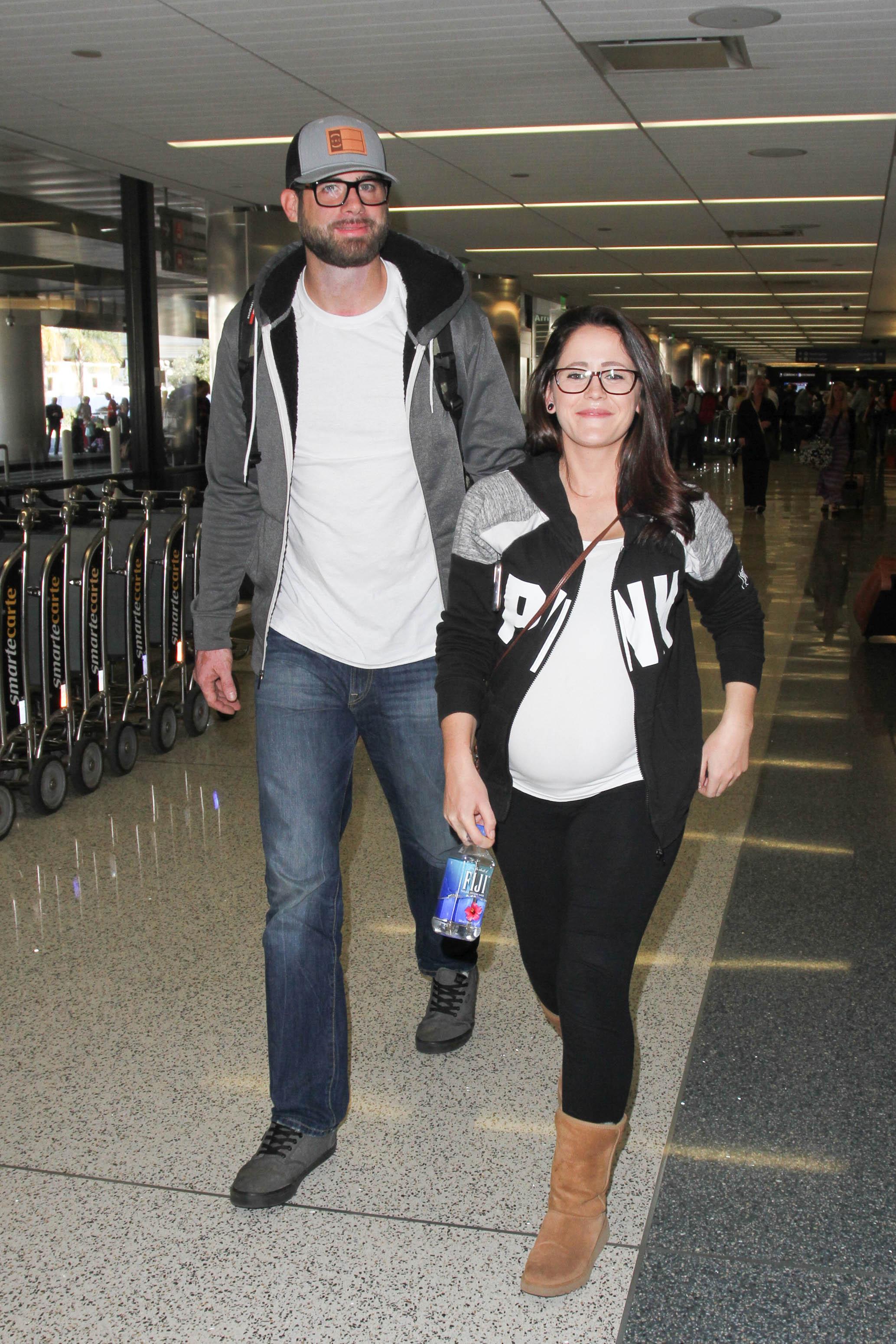 Jenelle Evans and David Eason are seen at LAX