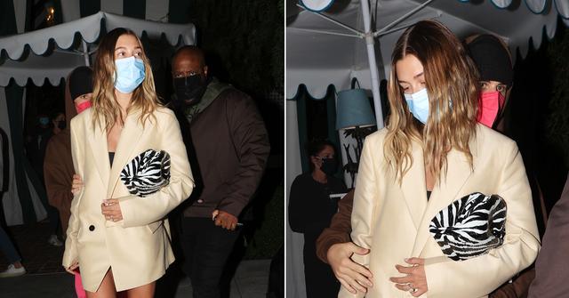 justin and hailey bieber enjoy dinner at san vicente bungalows okf