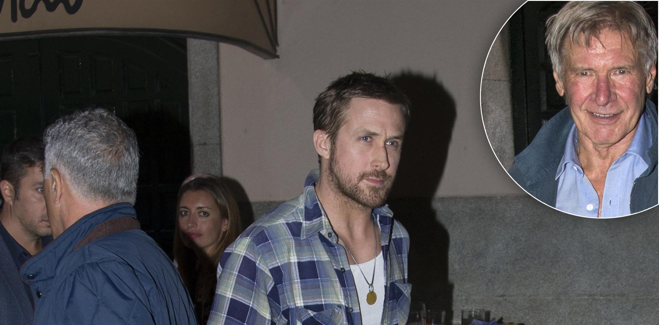 *EXCLUSIVE* Ryan Gosling and Harrison Ford enjoy a dinner together