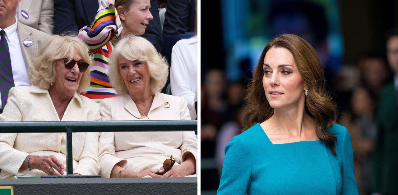 Queen Camilla Attends Wimbledon As Fans Await Kate Middleton's Return