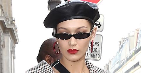 Bella hadid braless paris fashion week wide