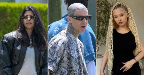Composite Photos of Travis Barker, Kourtney Kardashian and Alabama Barker