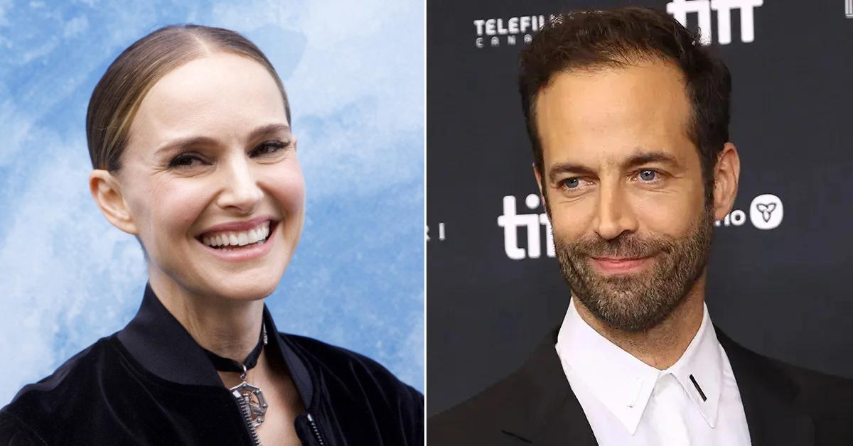 Photo of Natalie Portman; picture of Benjamin Millepied.