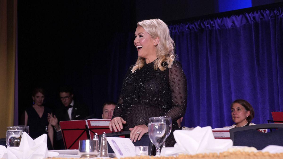 Image of Karoline Leavitt is scheduled to give birth to her second child next week.