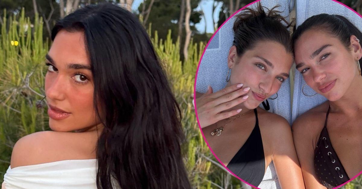 dua lipa matching bikini sister vacation