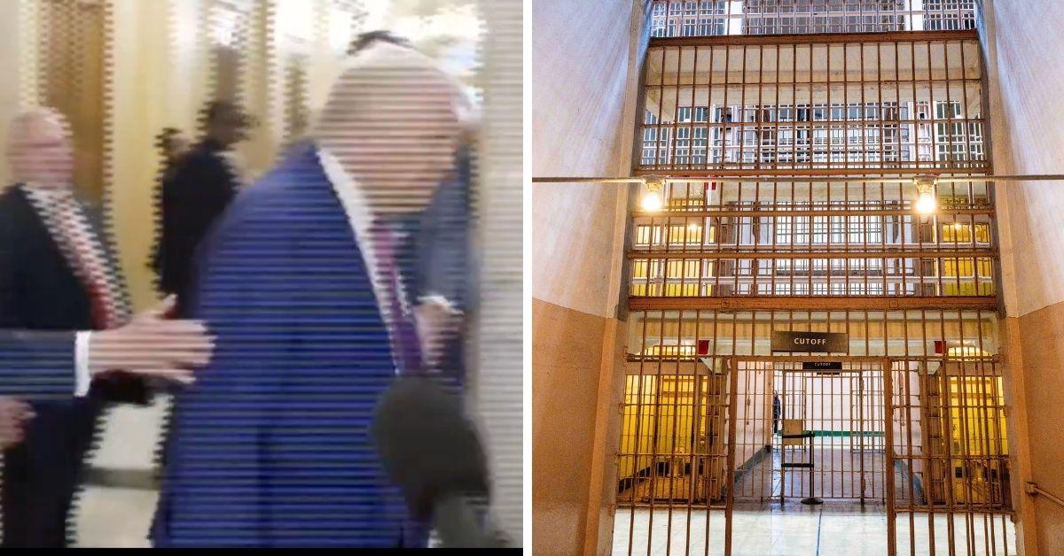 trump walks into wall clip alcatraz reopen
