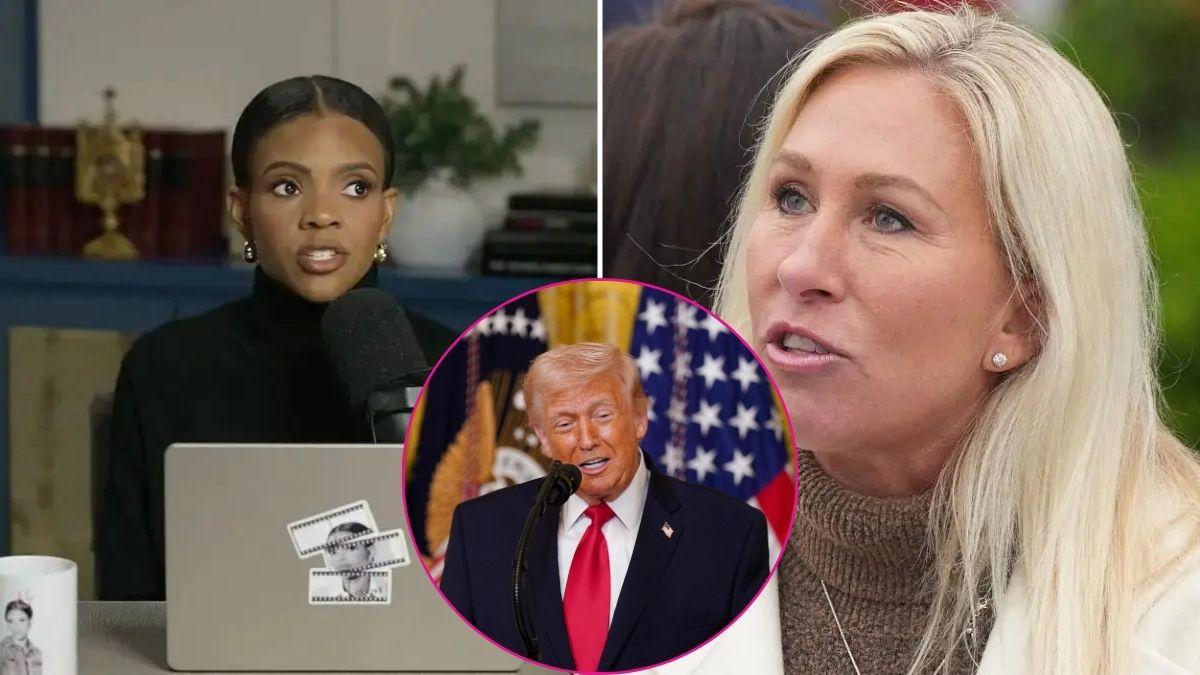 image split of trump, MTG and Candace Owens 