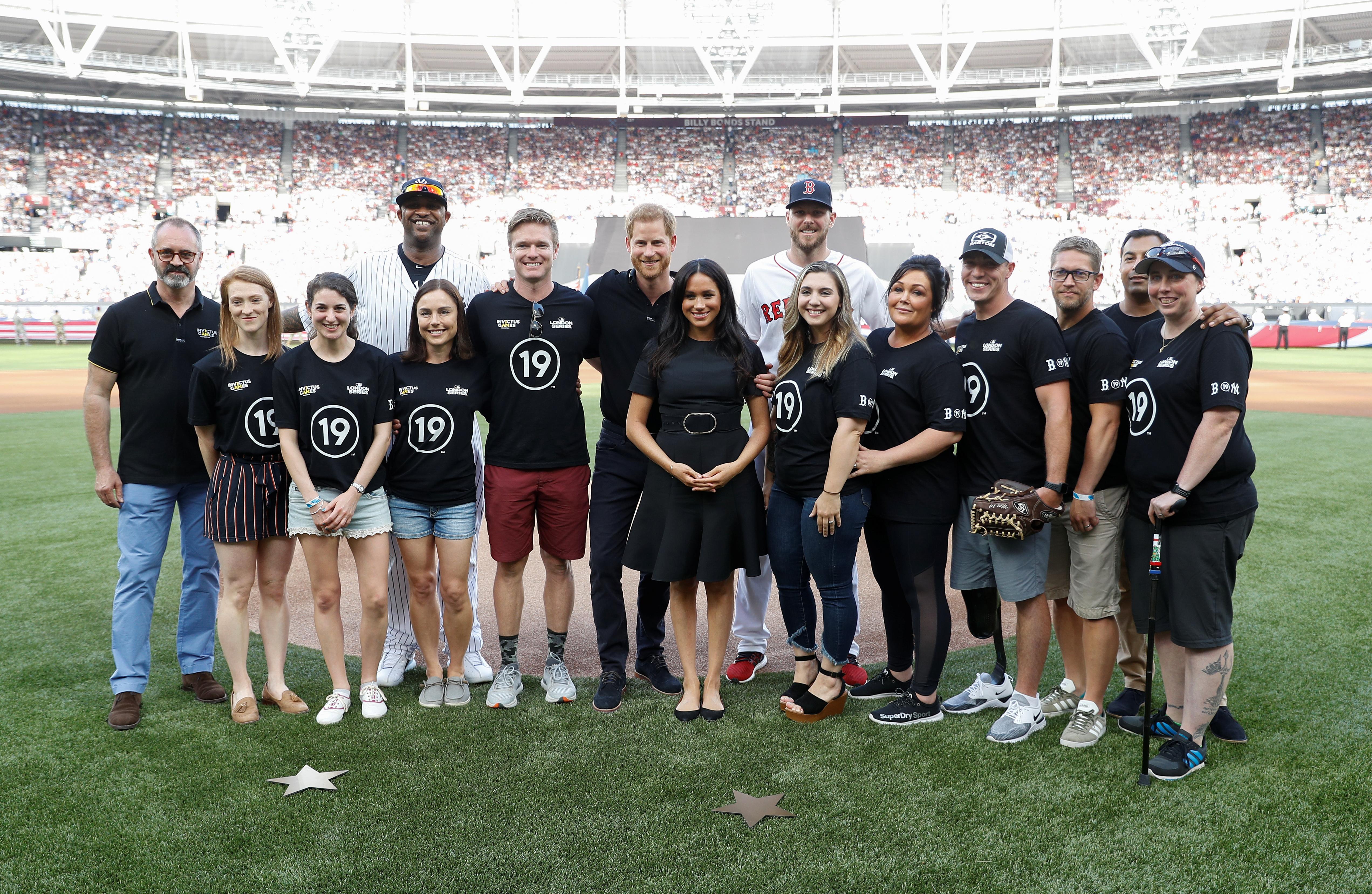 Meghan Markle & Prince Harry Make Appearance At Historic MLB Game