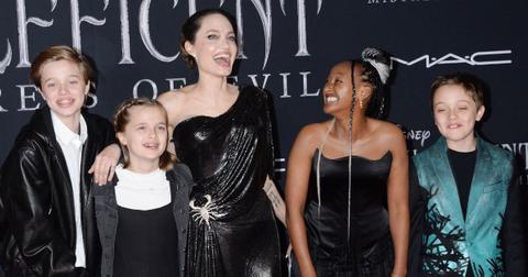 angelina jolies sweetest moments with her  kids