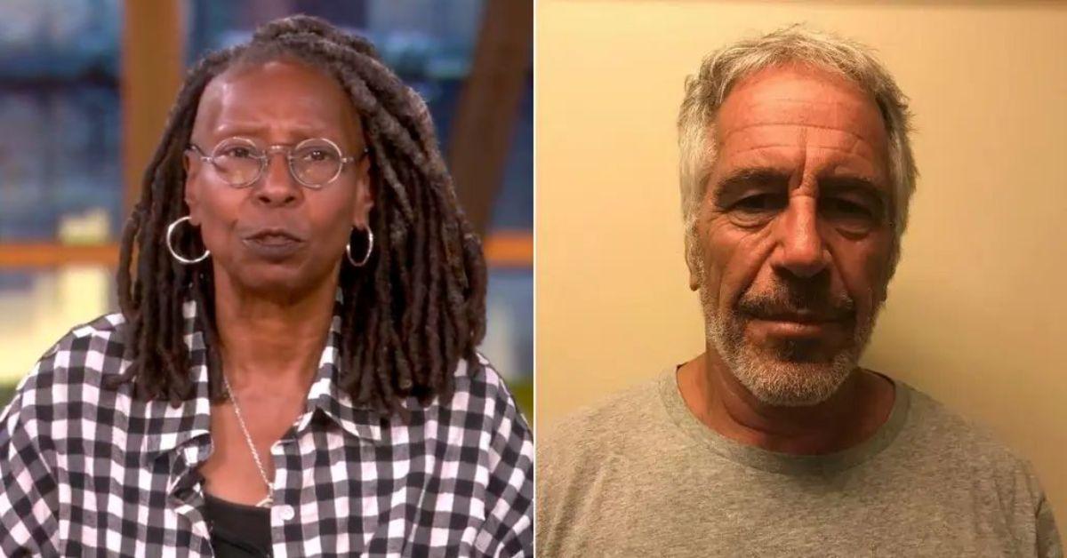Composite photo of Whoopi Goldberg and Jeffrey Epstein