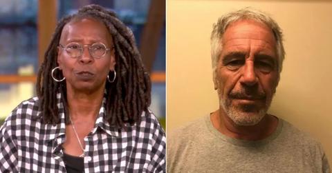 Composite photo of Whoopi Goldberg and Jeffrey Epstein