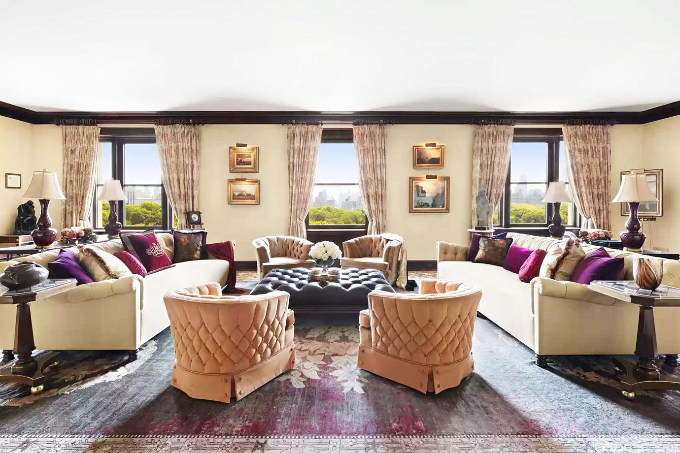 catherine zeta jones michael doulas list new york city central park penthouse