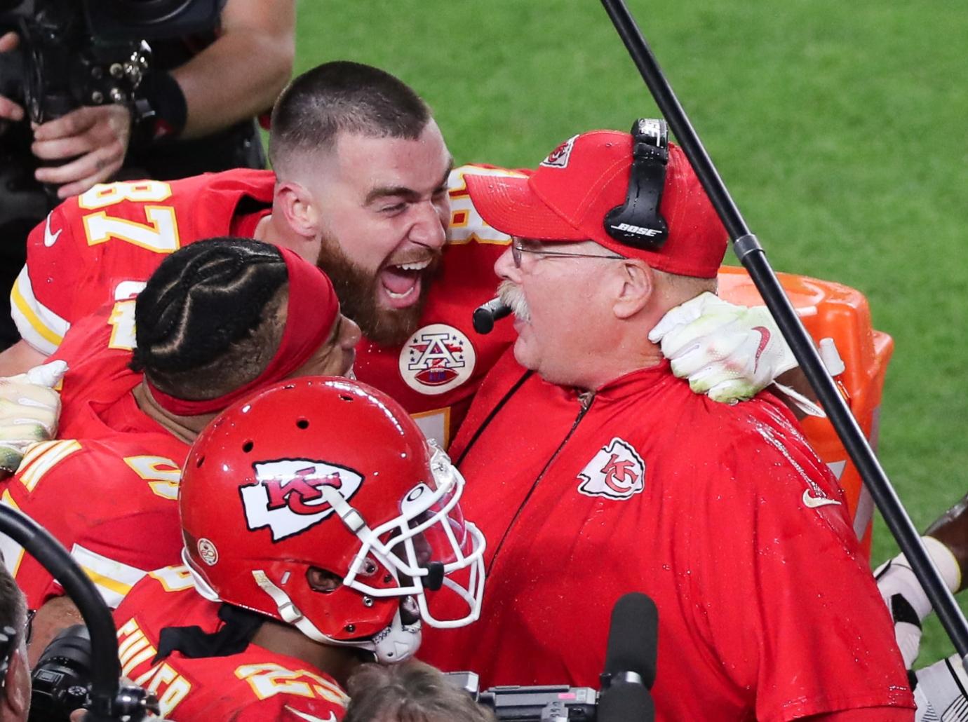 tom brady travis kelce andy reid super bowl