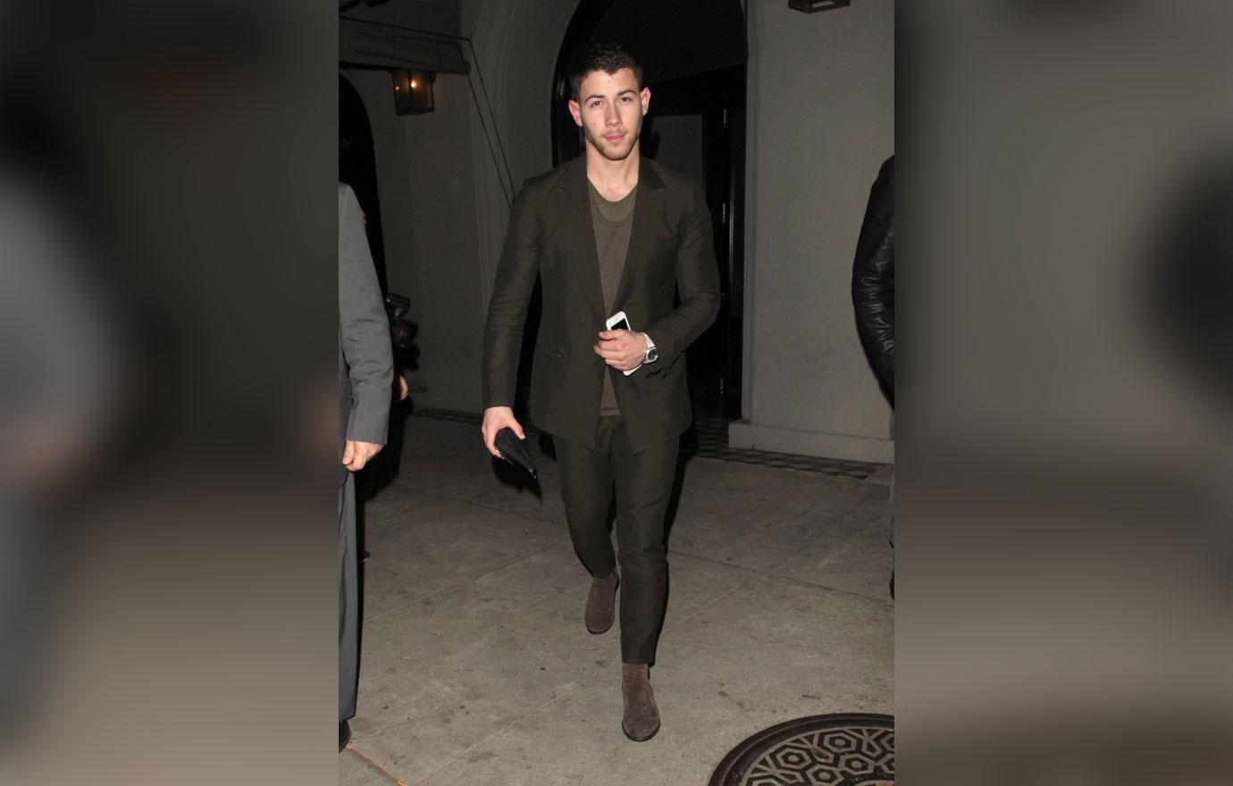 Nick Jonas leaving Craig&#8217;s  after having dinner with brother Joe Jonas.