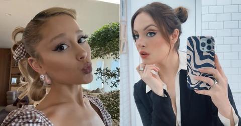 Composite photo of Ariana Grande and Elizabeth Gillies