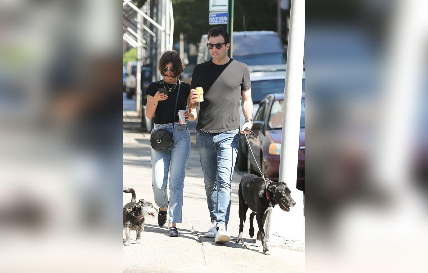 Zachary Quinto Wears Shorts Over Pants to Walk His Dogs, Celebrity Pets,  Zachary Quinto