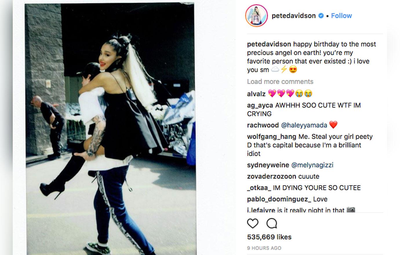 Pete davidson happy birthday ariana grande precious angel 1