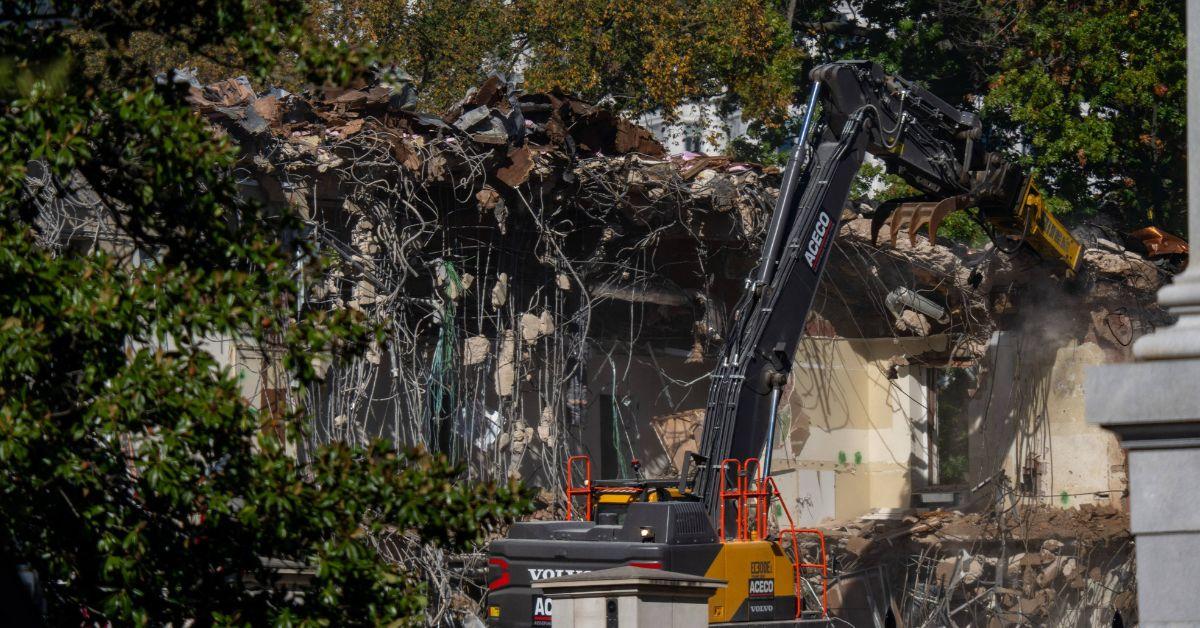 image of Demolition of the East Wing was completed on Friday, October 24.