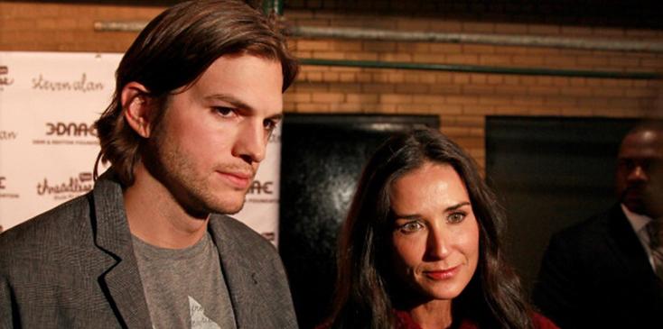 Ashton kutcher fasted in the woods after demi moore divorce