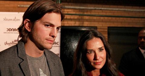 Ashton kutcher fasted in the woods after demi moore divorce