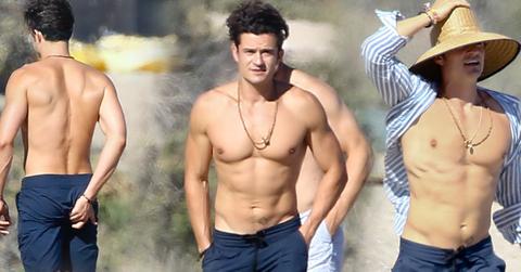 orlando bloom shirtless beach