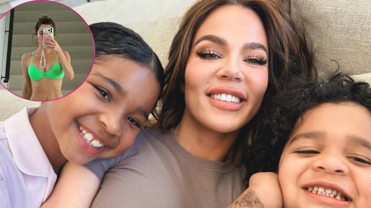 Photo of Khloé Kardashian with her kids
