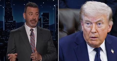 split of Jimmy Kimmel & Donald Trump.