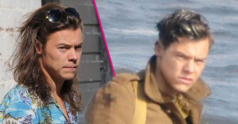 Harry styles short hair movie set HERO
