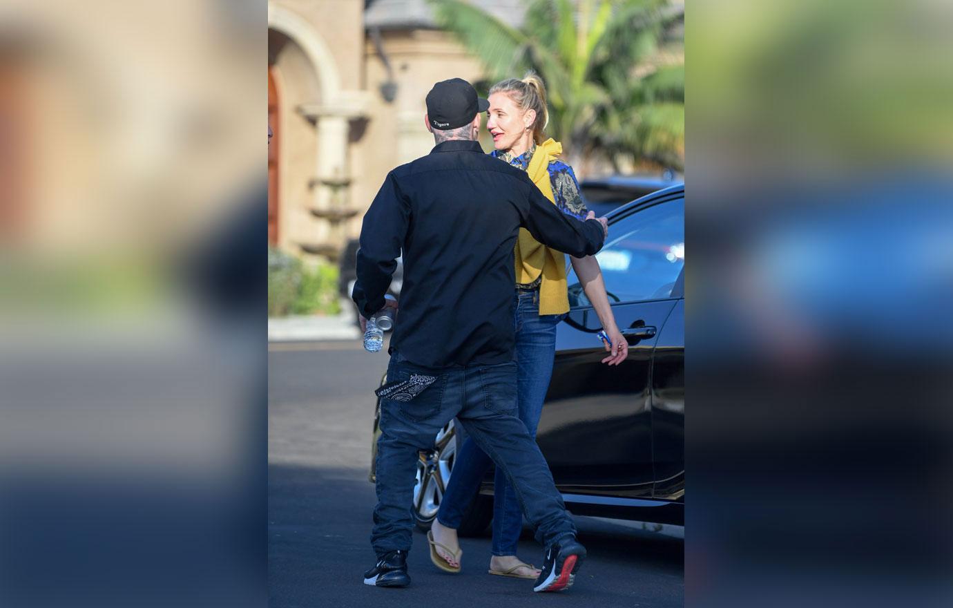 EXCLUSIVE: Cameron Diaz and Benji Madden leave a party thrown in her honor