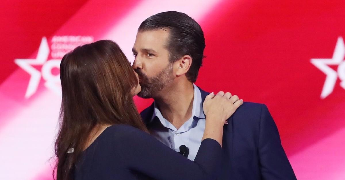 donald trump jr gushes fiancee kimberly guilfoyle rumors romance over